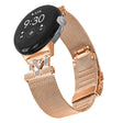 Suveränt Google Pixel Watch Metall Och Strass Armband