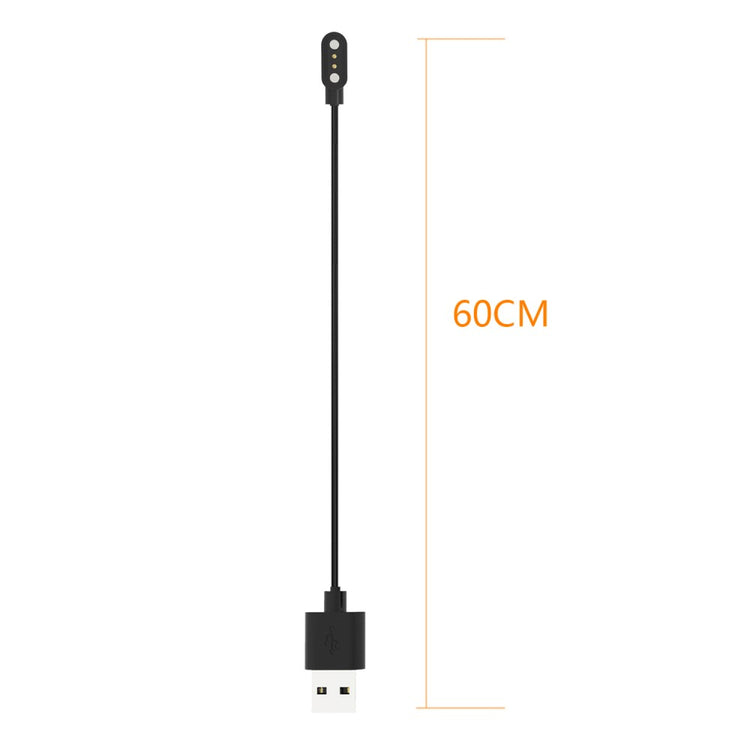 60cm Magnetisk USB Opladningskabel passer til Smartwatch - Sort#serie_017