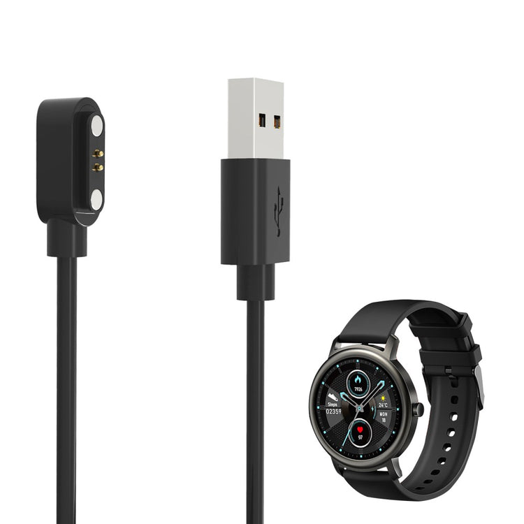 60cm Magnetisk USB Opladningskabel passer til Smartwatch - Sort#serie_017