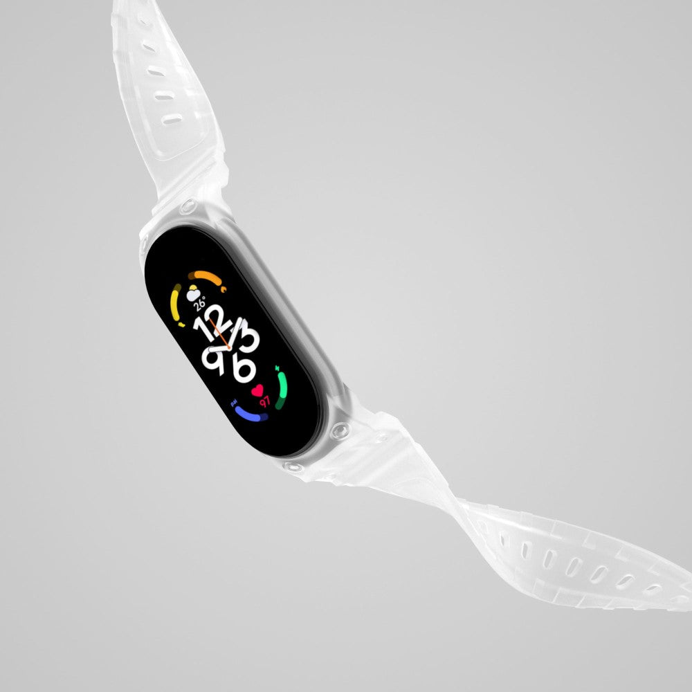 Rigtigt Skøn Silikone Universal Rem passer til Xiaomi Smartwatch - Gennemsigtig#serie_6