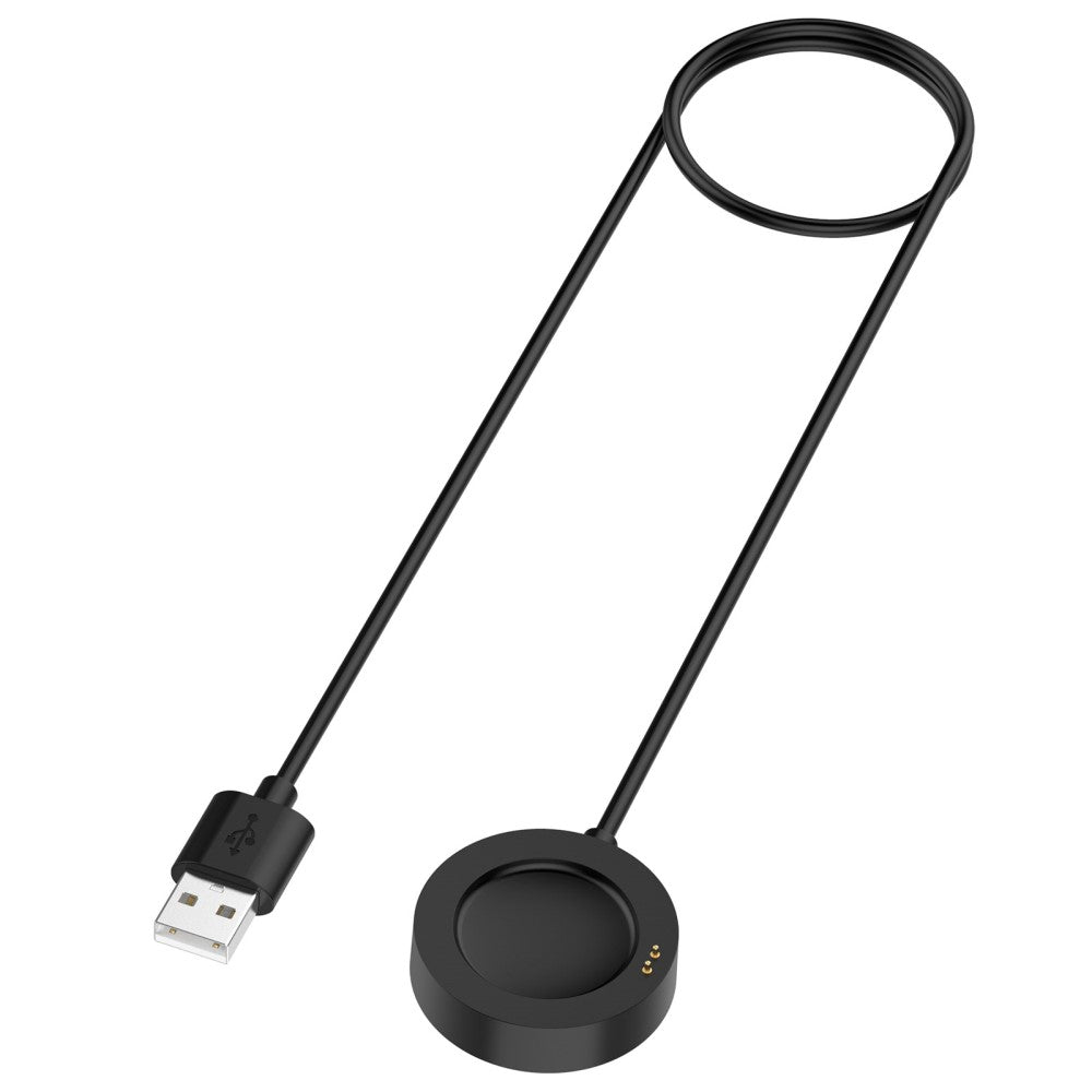 1m Silikone USB Opladningskabel passer til Xiaomi Watch S2 46mm / Xiaomi Watch S2 42mm - Sort#serie_3