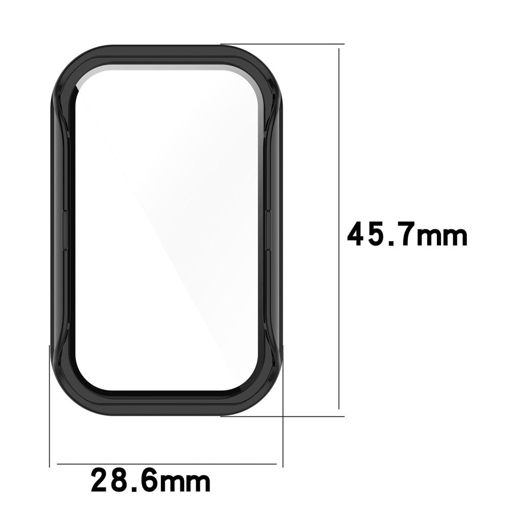 Mega Flot Xiaomi Redmi Band 2 Cover med Skærmbeskytter i Plastik og Hærdet Glas - Sort#serie_1