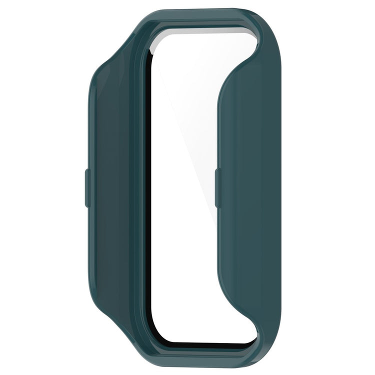 Mega Flot Xiaomi Redmi Band 2 Cover med Skærmbeskytter i Plastik og Hærdet Glas - Grøn#serie_3