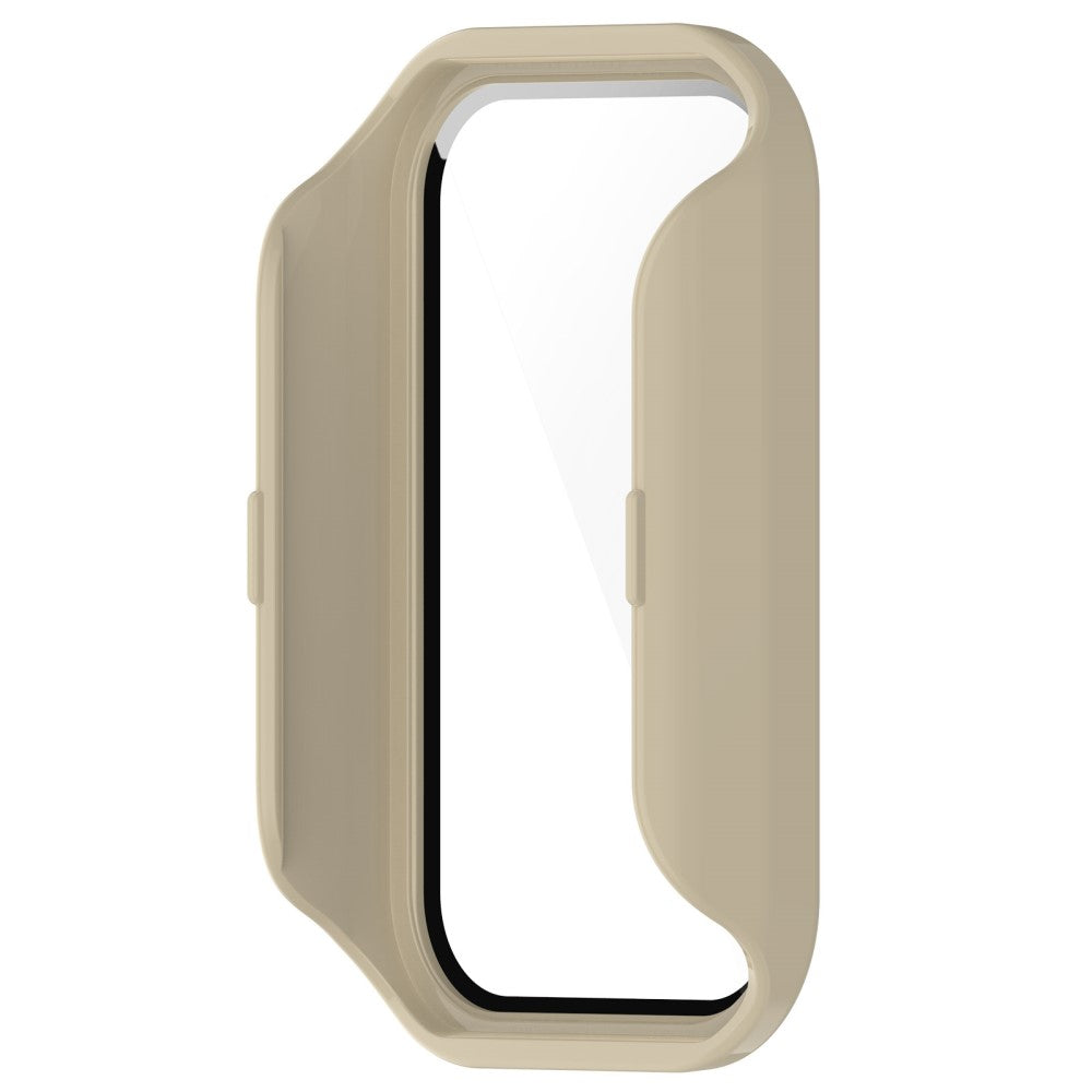 Mega Flot Xiaomi Redmi Band 2 Cover med Skærmbeskytter i Plastik og Hærdet Glas - Hvid#serie_5