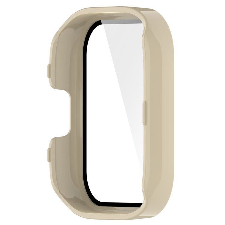 Meget Fint Xiaomi Redmi Band 3 Cover med Skærmbeskytter i Plastik og Hærdet Glas - Hvid#serie_5
