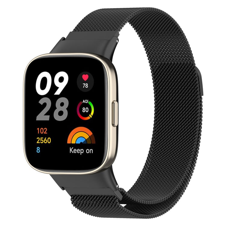 Metal Universal Rem passer til Xiaomi Redmi Watch 3 / Xiaomi Mi Watch Lite 3 - Sort#serie_1