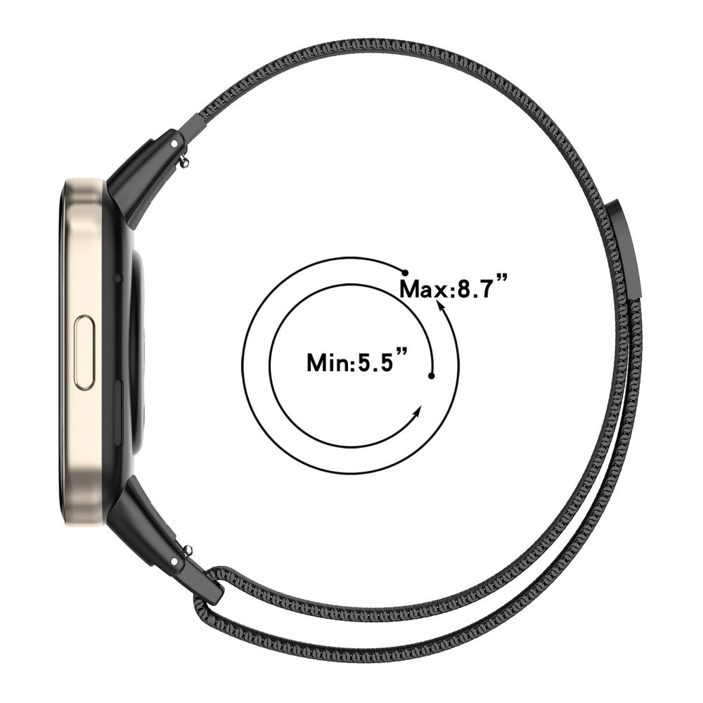 Metal Universal Rem passer til Xiaomi Redmi Watch 3 / Xiaomi Mi Watch Lite 3 - Guld#serie_3