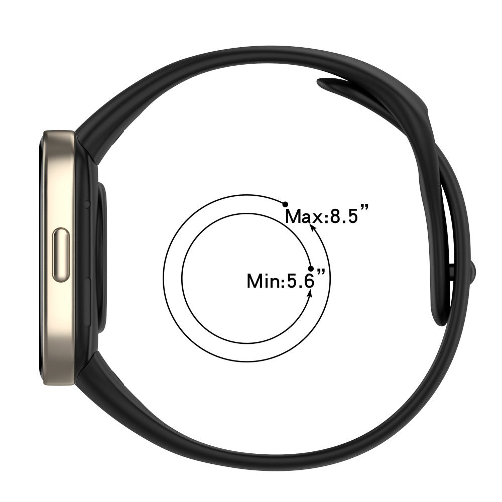Silikone Universal Rem passer til Xiaomi Redmi Watch 3 / Xiaomi Mi Watch Lite 3 - Sort#serie_1