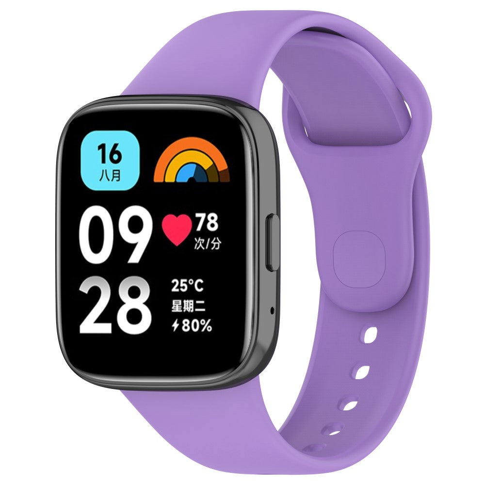 Silikone Universal Rem passer til Xiaomi Redmi Watch 3 Active / Xiaomi Mi Watch Lite 3 - Lilla#serie_11