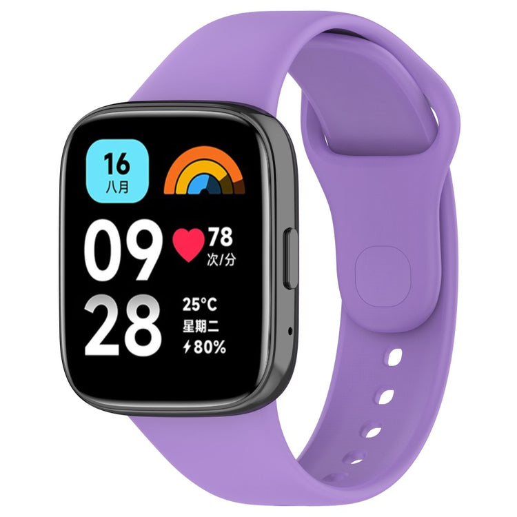 Silikone Universal Rem passer til Xiaomi Redmi Watch 3 Active / Xiaomi Mi Watch Lite 3 - Lilla#serie_11