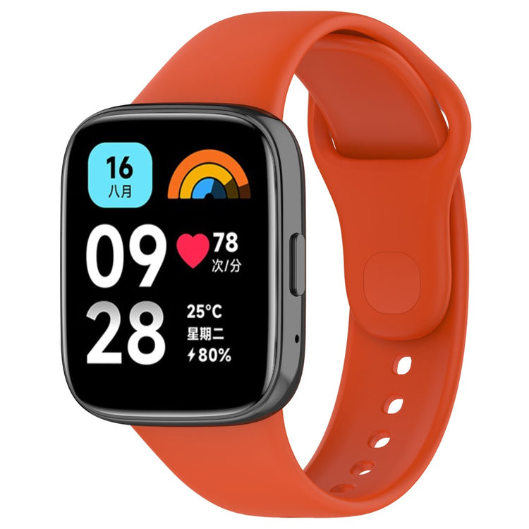 Silikone Universal Rem passer til Xiaomi Redmi Watch 3 Active / Xiaomi Mi Watch Lite 3 - Orange#serie_5