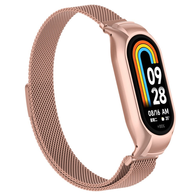 Fed Metal Rem passer til Xiaomi Smart Band 8 - Pink#serie_6