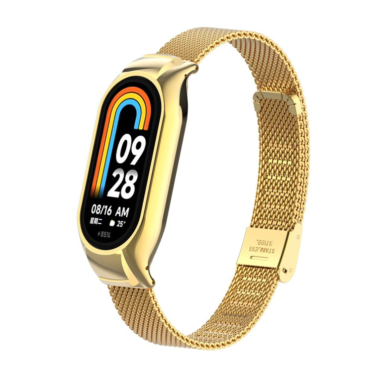 Godt Metal Cover passer til Xiaomi Smart Band 8 - Guld#serie_1