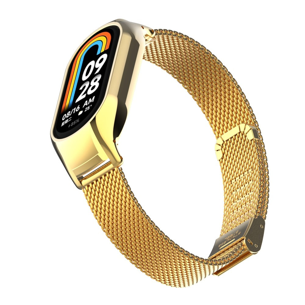 Godt Metal Cover passer til Xiaomi Smart Band 8 - Guld#serie_1