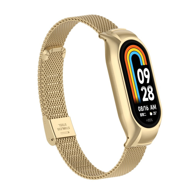 Godt Metal Cover passer til Xiaomi Smart Band 8 - Guld#serie_5