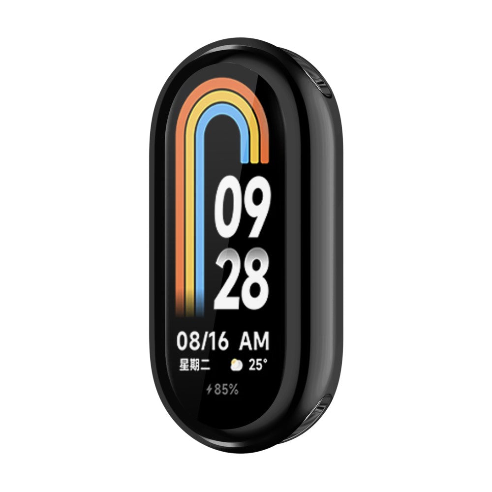 Godt Silikone Cover passer til Xiaomi Smart Band 8 - Sort#serie_1