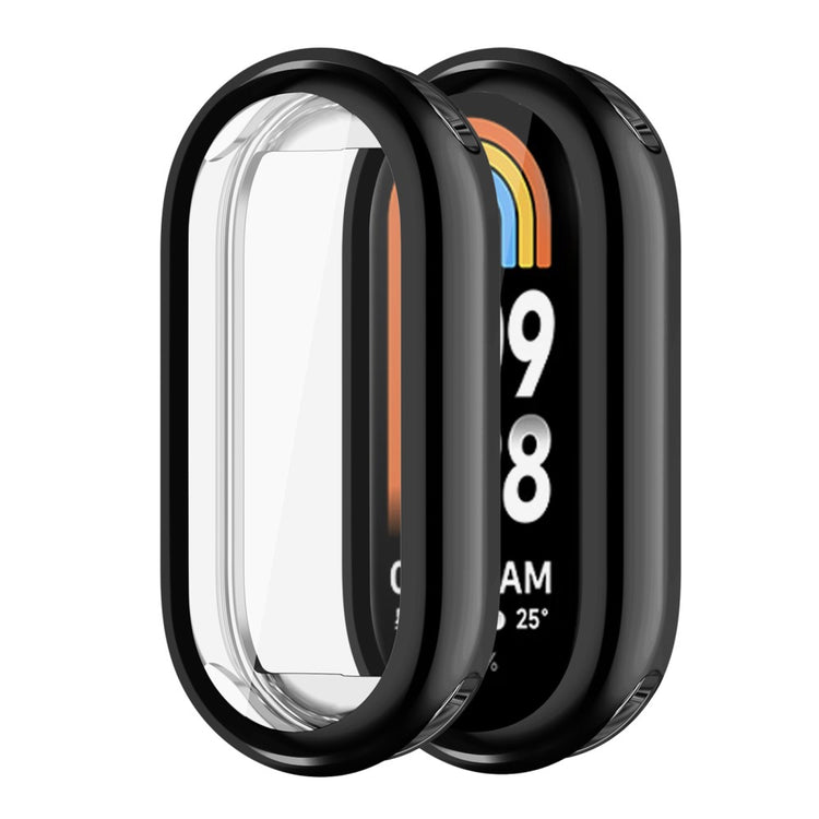 Godt Silikone Cover passer til Xiaomi Smart Band 8 - Sort#serie_1