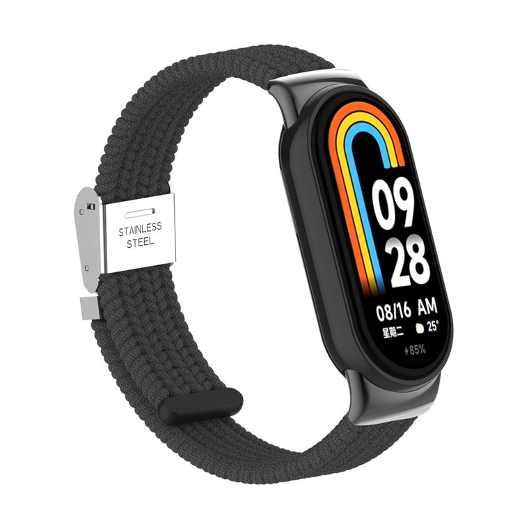 Meget Pænt Metal Og Nylon Rem passer til Xiaomi Smart Band 8 - Sort#serie_15