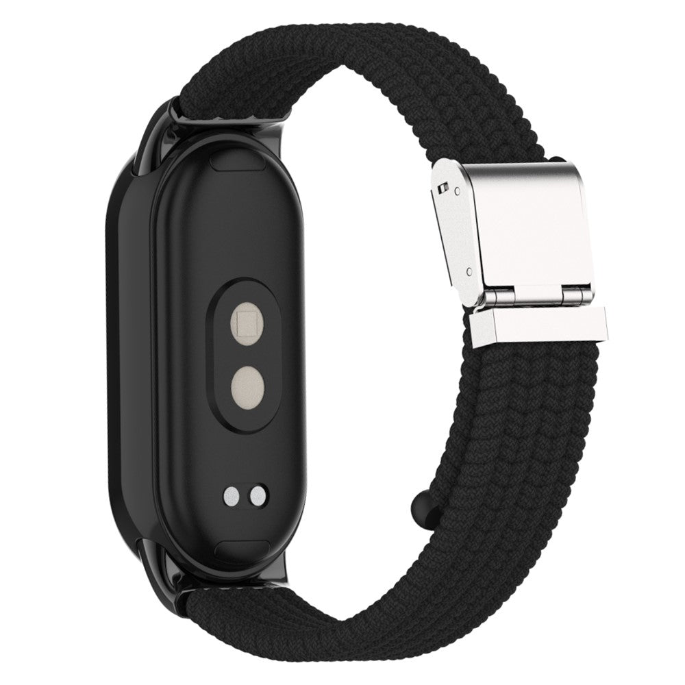 Meget Pænt Metal Og Nylon Rem passer til Xiaomi Smart Band 8 - Sort#serie_17