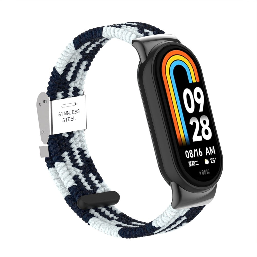 Meget Pænt Metal Og Nylon Rem passer til Xiaomi Smart Band 8 - Hvid#serie_21