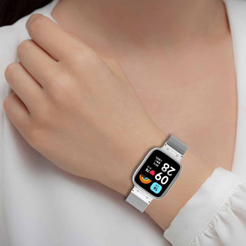 Metal Og Plastik Universal Rem passer til Xiaomi Redmi Watch 3 Active / Xiaomi Mi Watch Lite 3 - Pink#serie_3