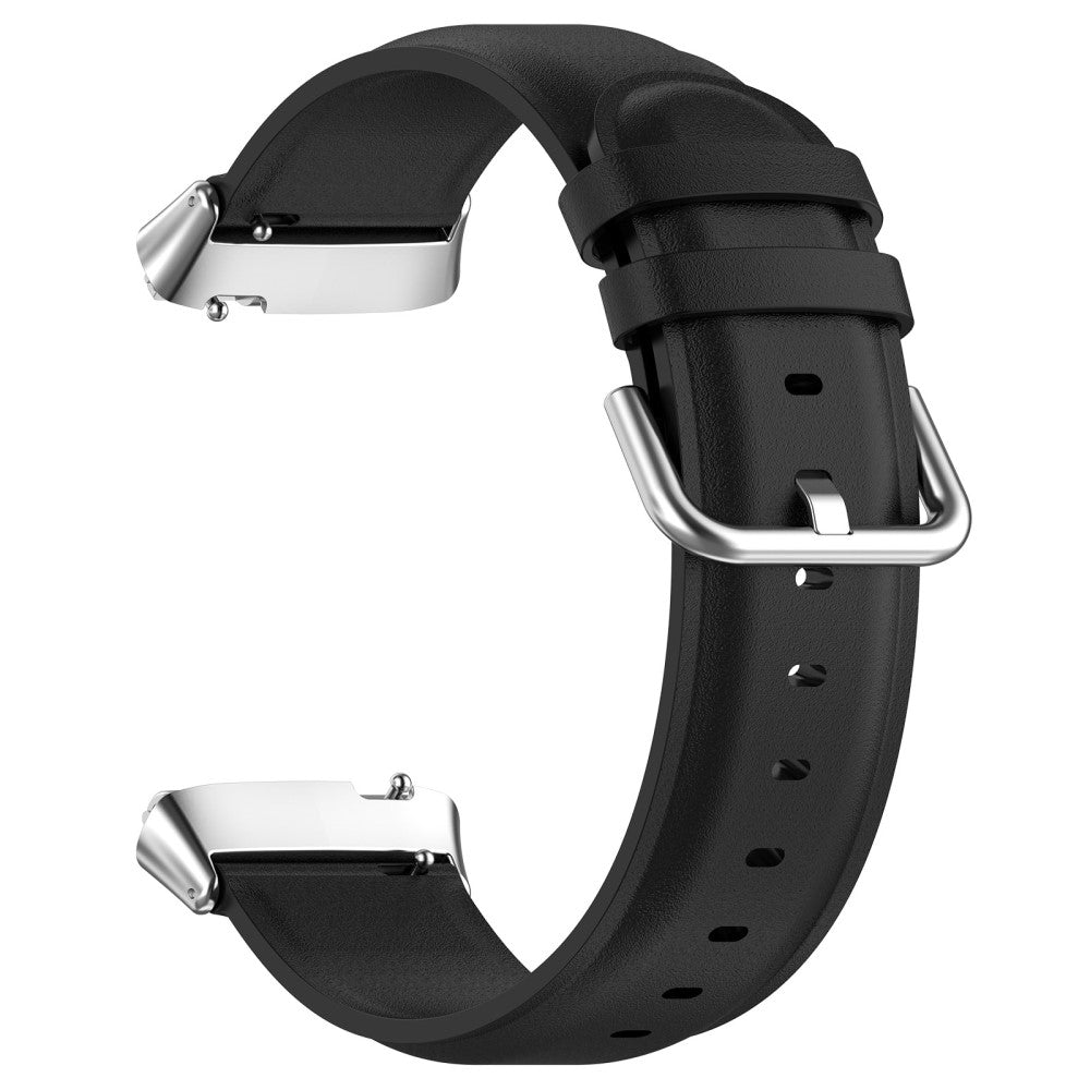 Ægte Læder Og Metal Universal Rem passer til Xiaomi Redmi Watch 3 Active / Xiaomi Mi Watch Lite 3 - Sort#serie_1