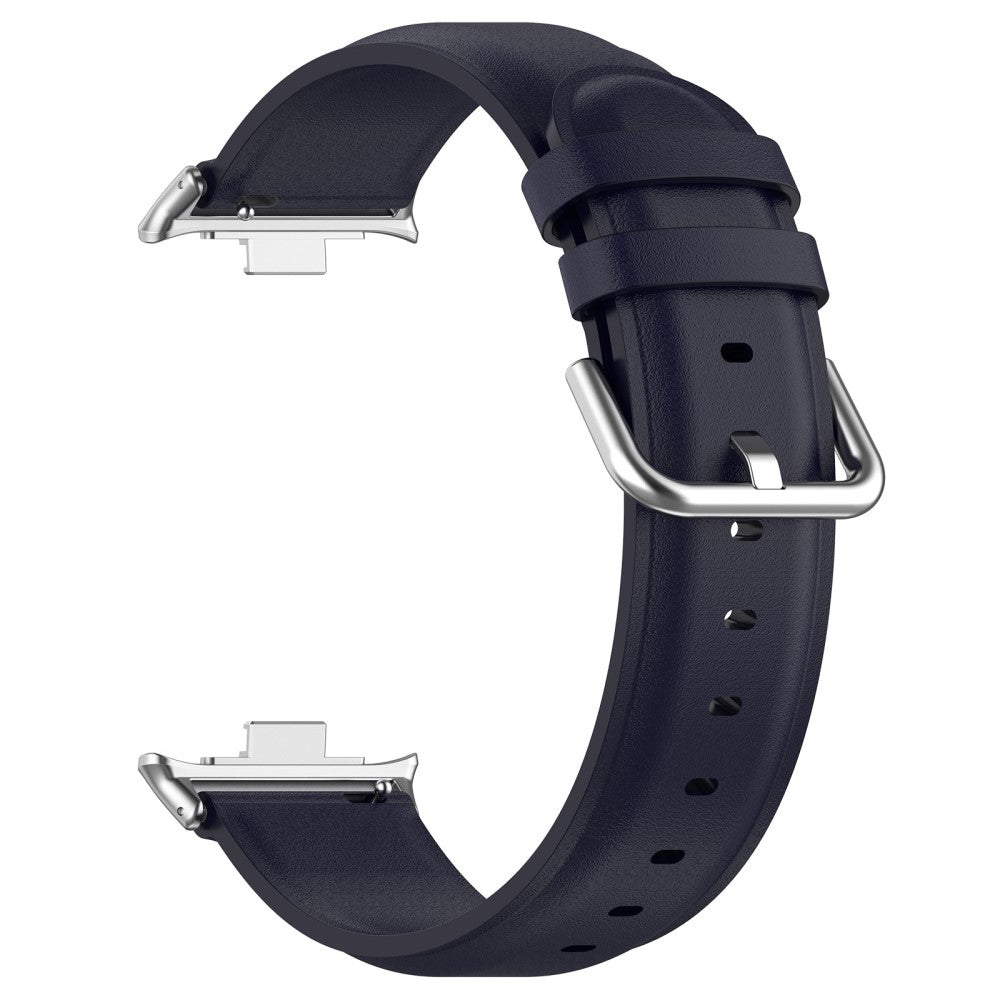 Mega Fed Ægte Læder Rem passer til Xiaomi Smart Band 8 Pro - Blå#serie_4