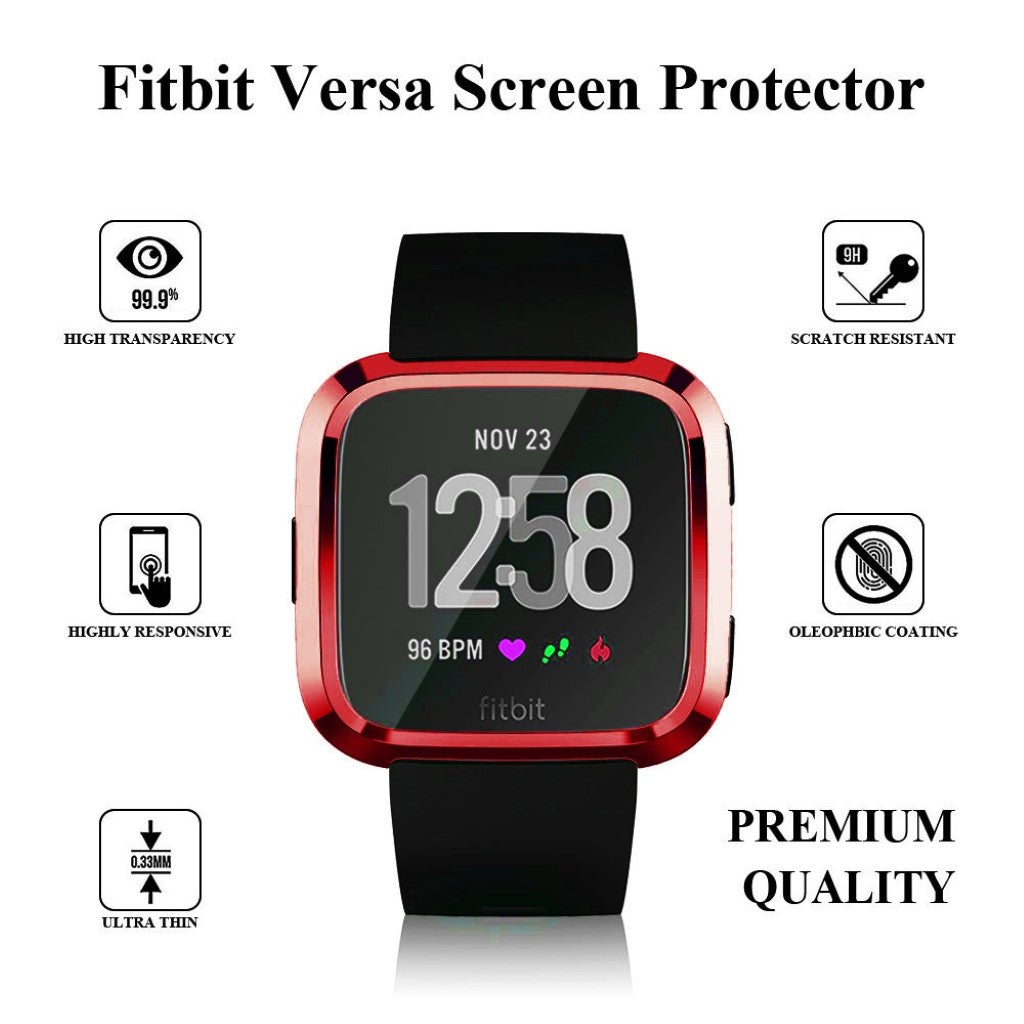 Godt Fitbit Versa Silikone Cover - Rød#serie_3