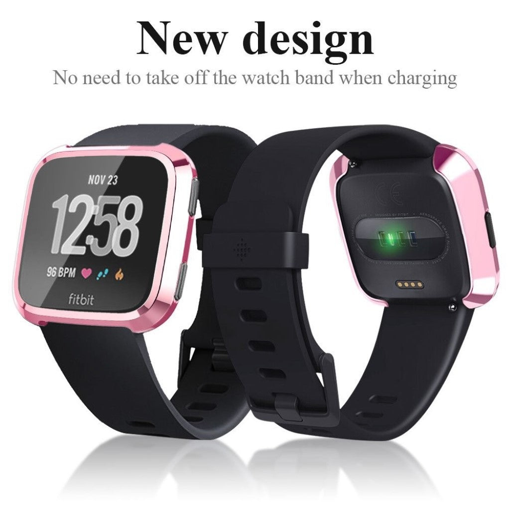 Godt Fitbit Versa Silikone Cover - Pink#serie_4