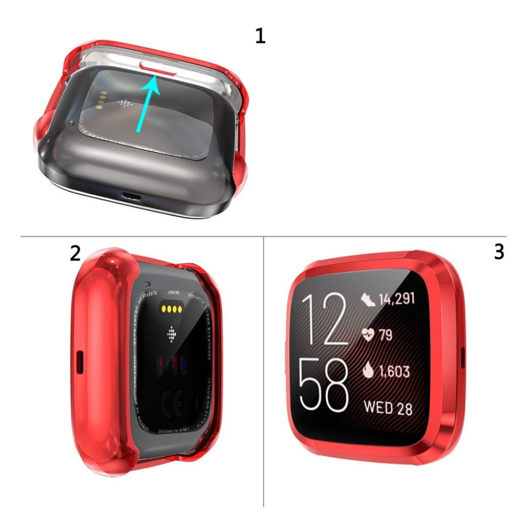 Rigtigt Godt Fitbit Versa 2 Silikone Cover - Rød#serie_5