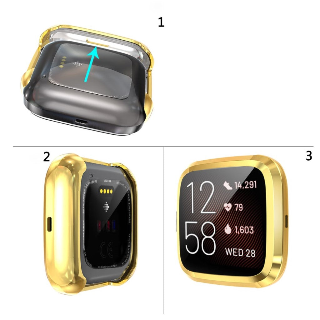 Rigtigt Godt Fitbit Versa 2 Silikone Cover - Guld#serie_8