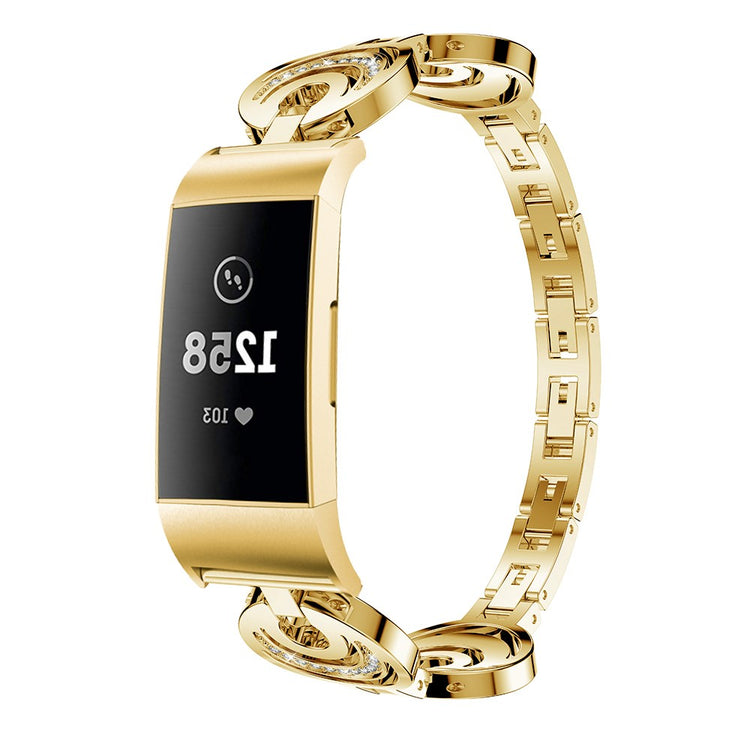 Flot Metal Universal Rem passer til Fitbit Charge 3 / Fitbit Charge 4 - Guld#serie_1