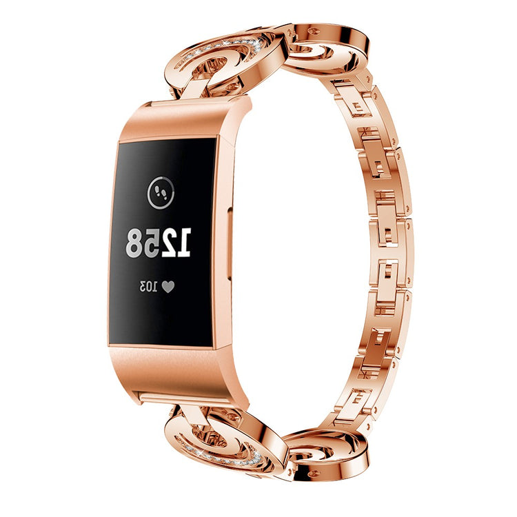 Flot Metal Universal Rem passer til Fitbit Charge 3 / Fitbit Charge 4 - Pink#serie_2