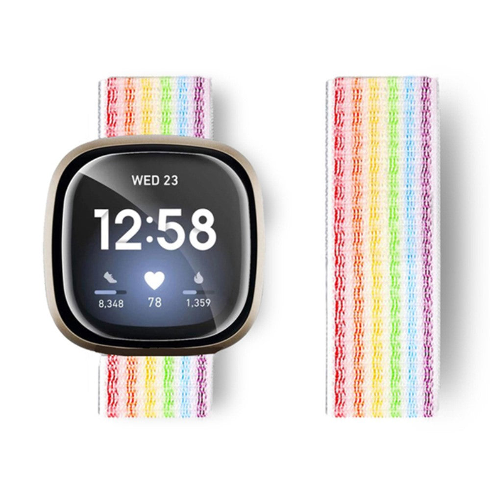 Flot Nylon Universal Rem passer til Fitbit Sense 1 / Fitbit Versa 3 - Flerfarvet#serie_6
