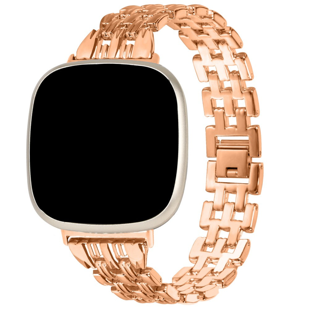 Udsøgt Metal Universal Rem passer til Fitbit Sense 2 / Fitbit Versa 4 - Guld#serie_3