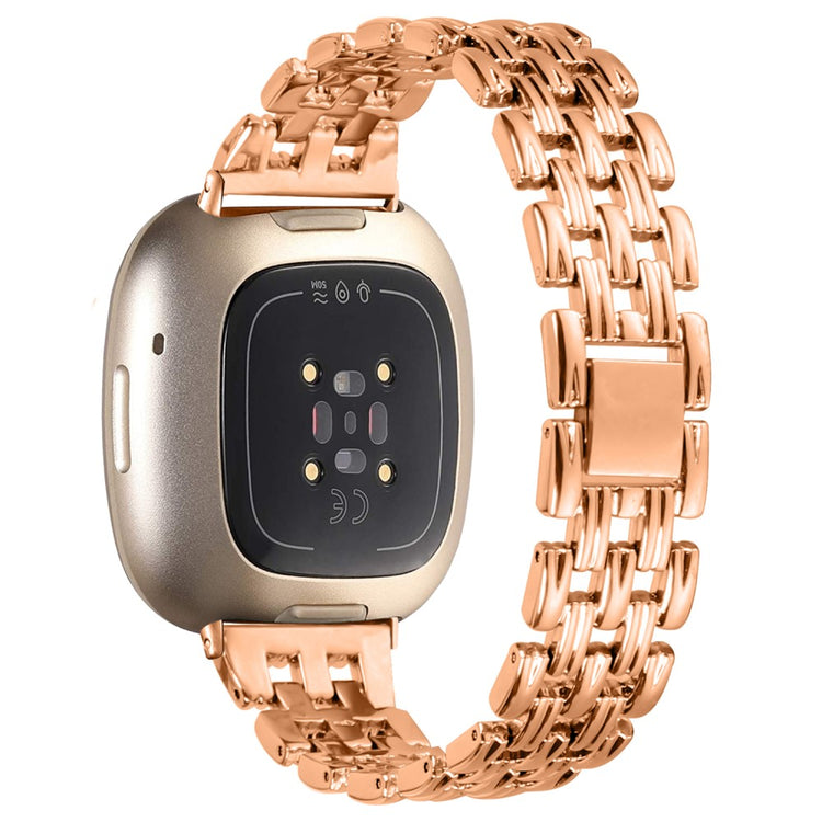 Udsøgt Metal Universal Rem passer til Fitbit Sense 2 / Fitbit Versa 4 - Guld#serie_3