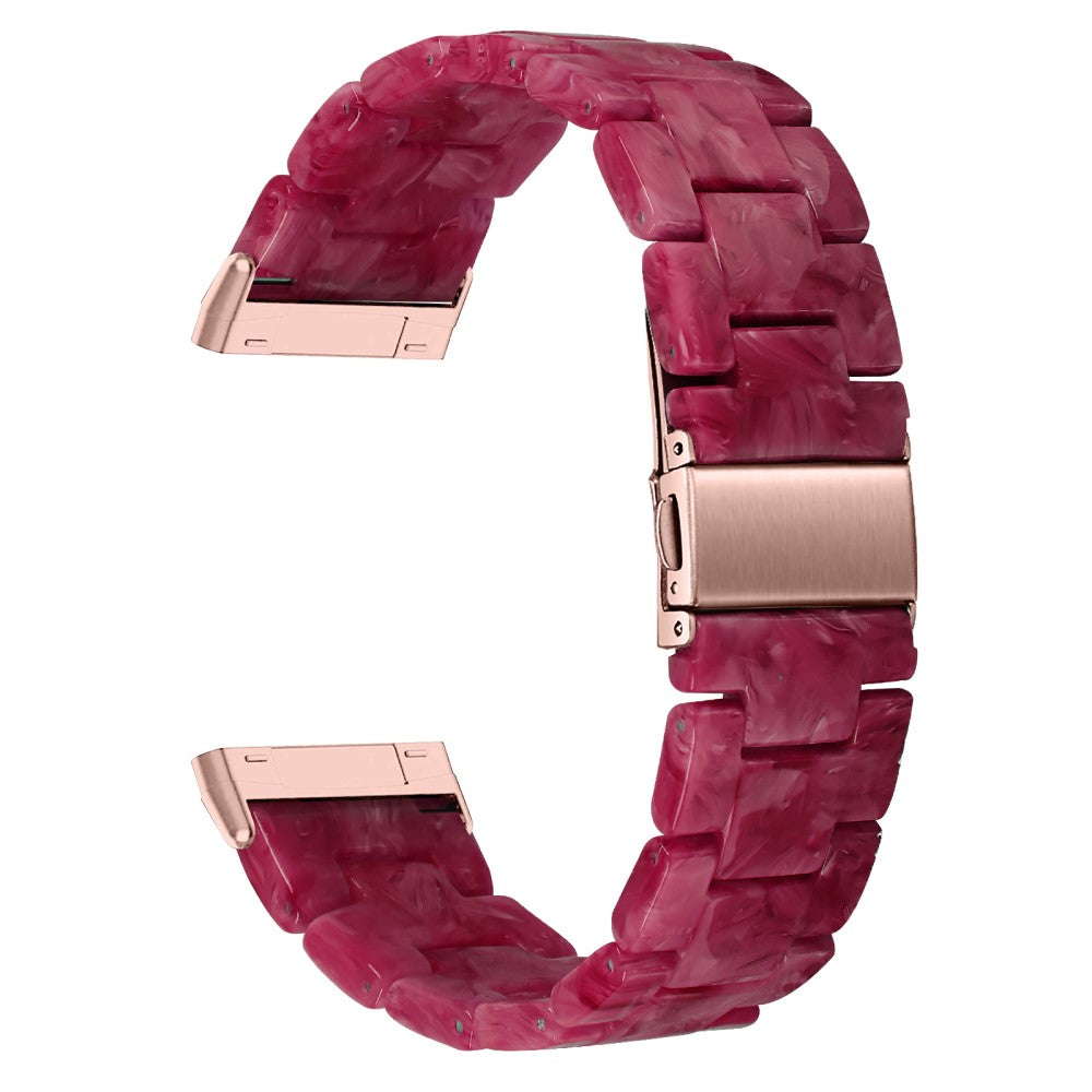 Fint Plastik Universal Rem passer til Fitbit Sense 2 / Fitbit Versa 4 - Rød#serie_1