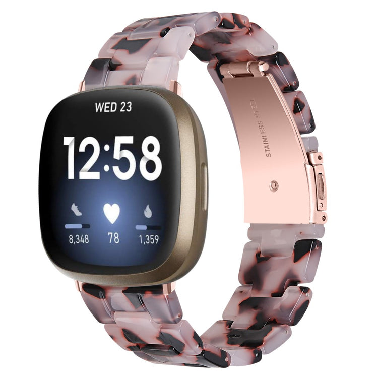 Fint Plastik Universal Rem passer til Fitbit Sense 2 / Fitbit Versa 4 - Pink#serie_3