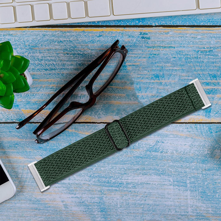 Smuk Nylon Universal Rem passer til Fitbit Sense 2 / Fitbit Versa 4 - Grøn#serie_6