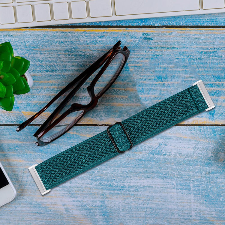 Smuk Nylon Universal Rem passer til Fitbit Sense 2 / Fitbit Versa 4 - Grøn#serie_7