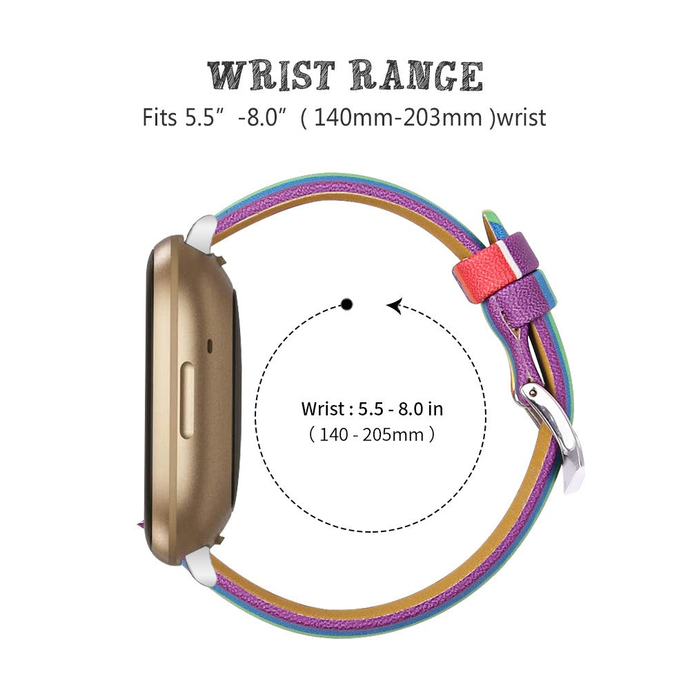 Ægte Læder Universal Rem passer til Fitbit Sense 2 / Fitbit Versa 4 - Flerfarvet#serie_2