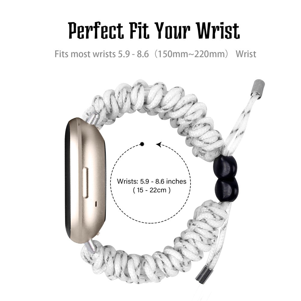Fint Nylon Universal Rem passer til Fitbit Sense 2 / Fitbit Versa 4 - Sølv#serie_2