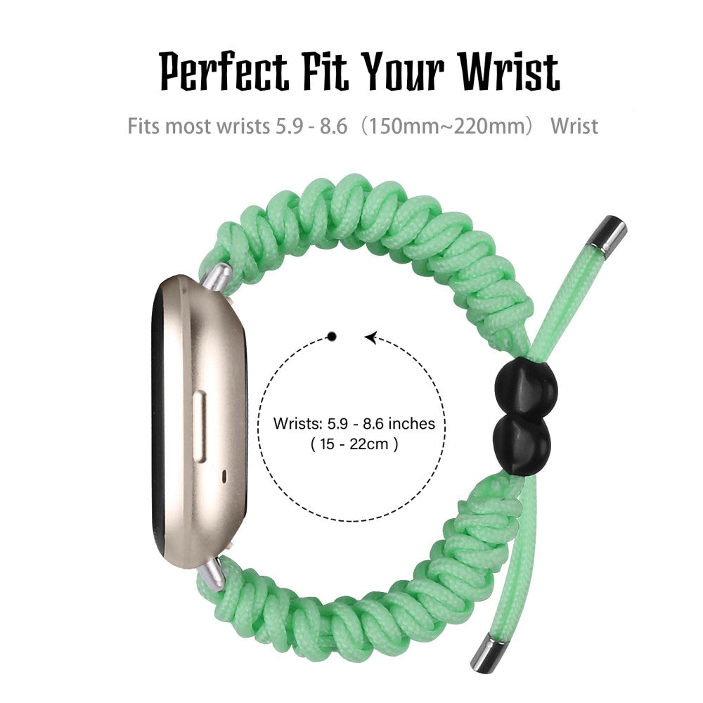 Fint Nylon Universal Rem passer til Fitbit Sense 2 / Fitbit Versa 4 - Grøn#serie_5