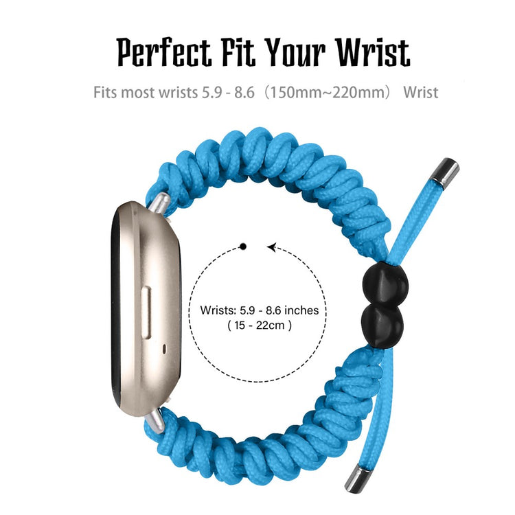 Fint Nylon Universal Rem passer til Fitbit Sense 2 / Fitbit Versa 4 - Blå#serie_6