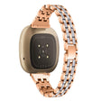 Fitbit Sense 2 / Fitbit Versa 4 Metall Och Strass Universell Armband