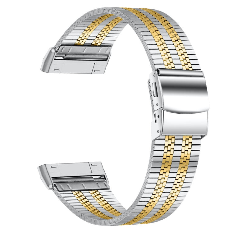 Yndigt Metal Universal Rem passer til Fitbit Sense 2 / Fitbit Versa 4 - Guld#serie_3