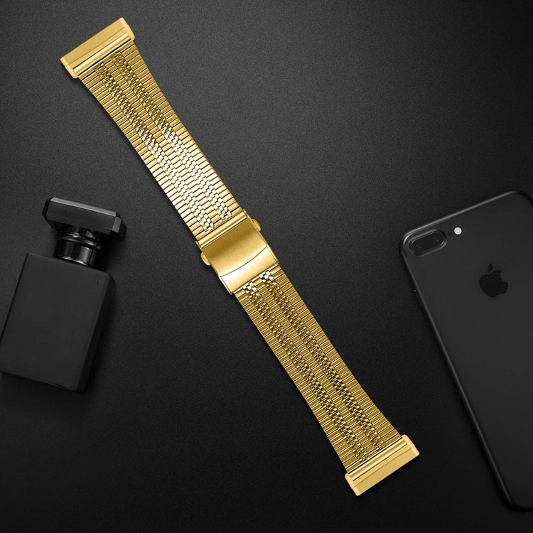 Yndigt Metal Universal Rem passer til Fitbit Sense 2 / Fitbit Versa 4 - Guld#serie_4