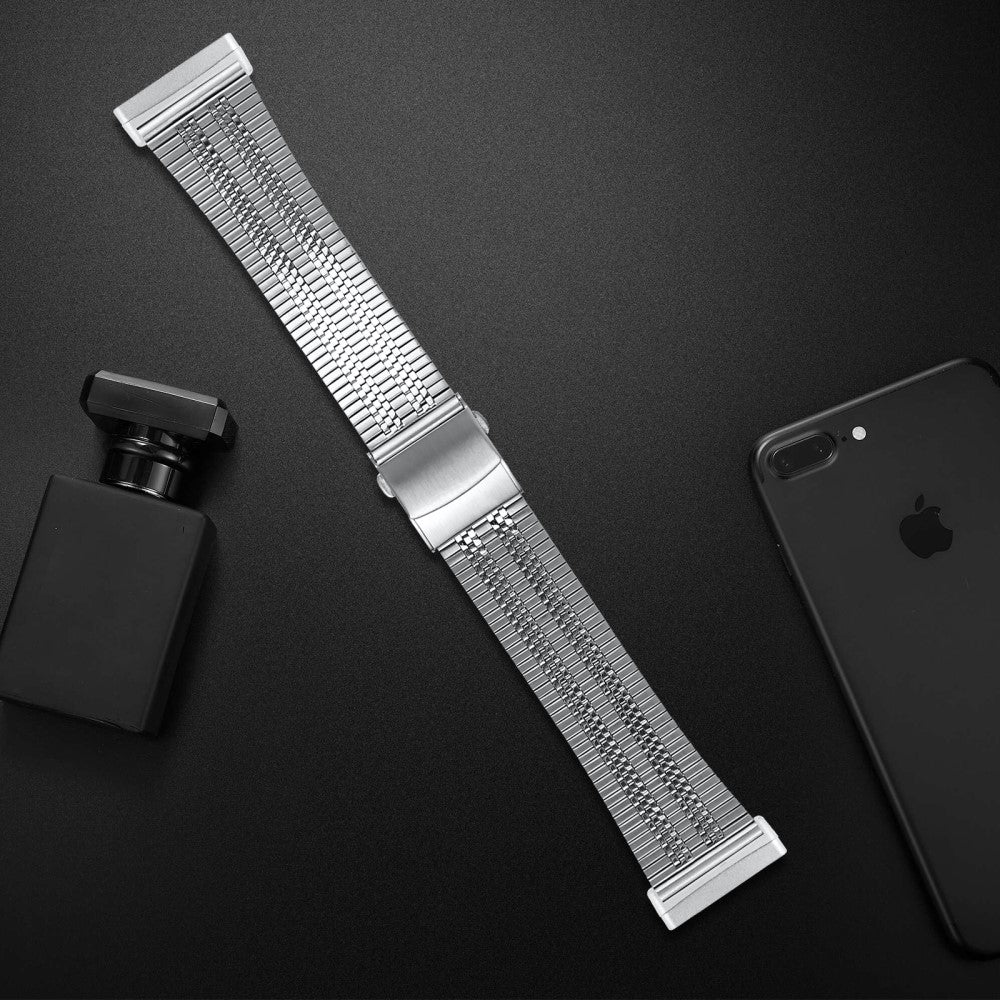 Stilren Metal Universal Rem passer til Fitbit Versa 4 / Fitbit Sense 2 - Sølv#serie_104