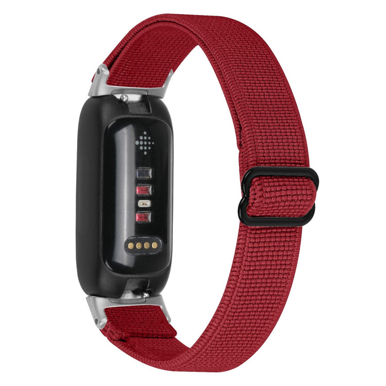 Cool Metal Og Nylon Rem passer til Fitbit Inspire 3 - Rød#serie_15