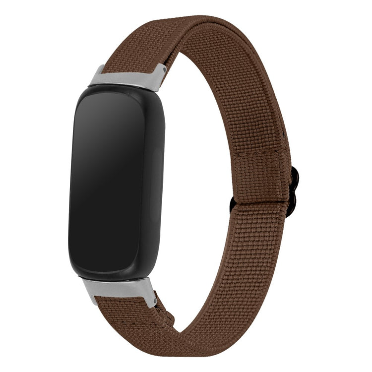 Cool Metal Og Nylon Rem passer til Fitbit Inspire 3 - Brun#serie_6